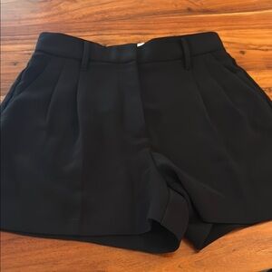 Aritzia Wilfred effortless Black High Waist Tailored Shorts 3 inches inseam